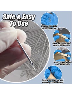 ZVEV 100-Piece Disposable Piercing Needle Set, Body Piercing Needles, 12G Disposable Sterile Stainless Steel Piercing Needles for Ear Nose Navel Belly Nipple Tongue Lip Piercing  - Image 2