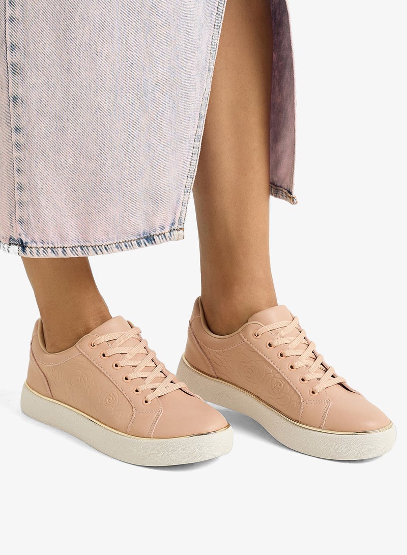 Ginger Floral Embossed Panel Sneakers - Image 5