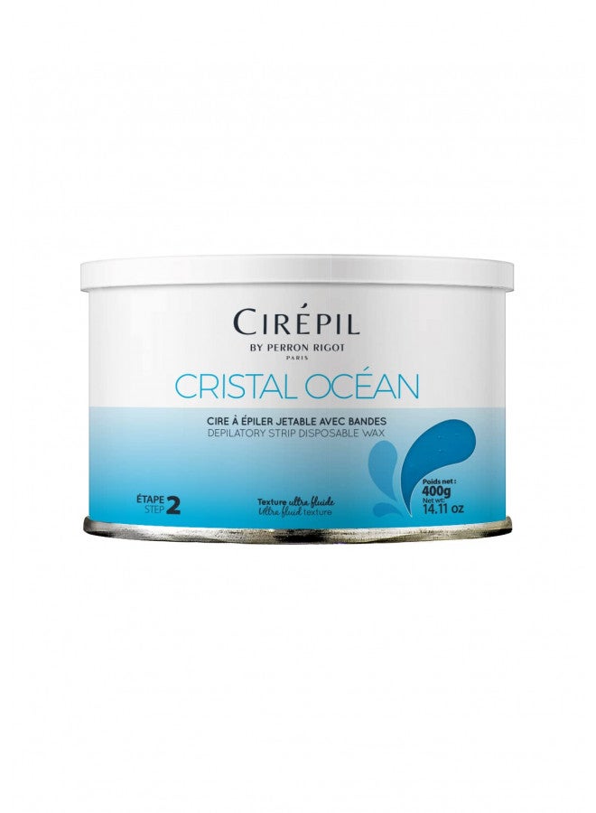 Cirepil - Cristal Ocean - 400g / 14.11 oz Wax Tin - Unscented - Ultra-Fluid Gel Texture - Perfect for Large Body Areas & Sensitive Skins - Rosin & Beeswax Free - Strips Needed - Image 1