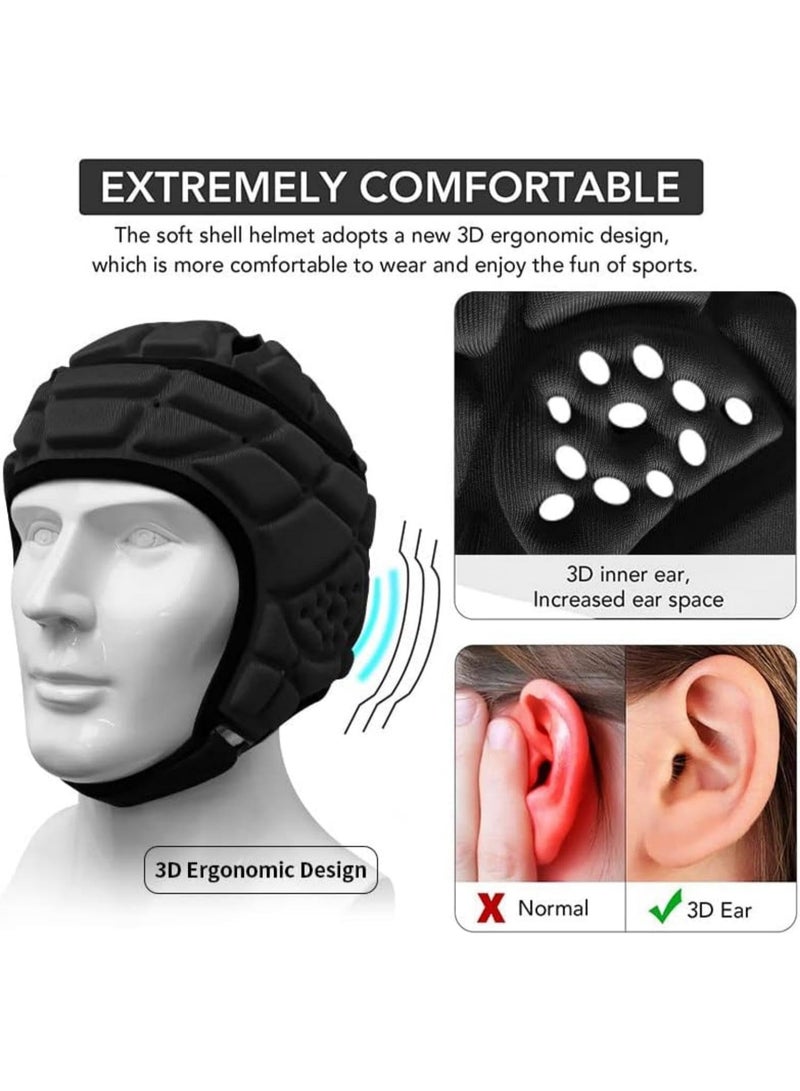 Arabest Rugby Headguards, Soft Football Helmet, Youth 7v7 Rugby Helmet Soft Padded Headgear Rugby Helmet Headguard Autism Special Needs Head Protection for Adults Kids - Image 2