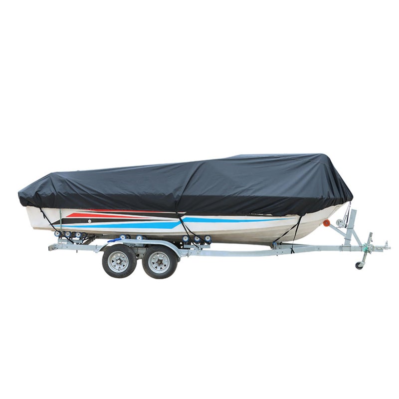marddpair 210D 1416ft Oxford Fabric Heavy Duty Boat Cover Trailerable Replacement for Fishing Ski Bass VHull Runabouts Black