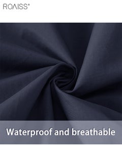 roaiss Men's Casual Waterproof Jacket Zipper Closure Hood Windproof Coat Pockets at Sides and Chest  - Image 2