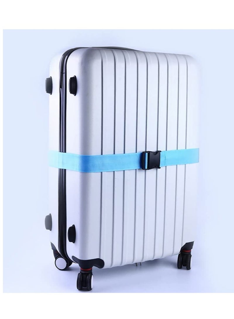 SOLARAE Luggage Straps Suitcase Belts Wide Adjustable Packing Straps Travel Accessories, Suitcase Belts, Packing Straps Travel Belts Accessories for Business Traveling Packing, 2 PCS 74 x 2 Inch Blue - Image 5