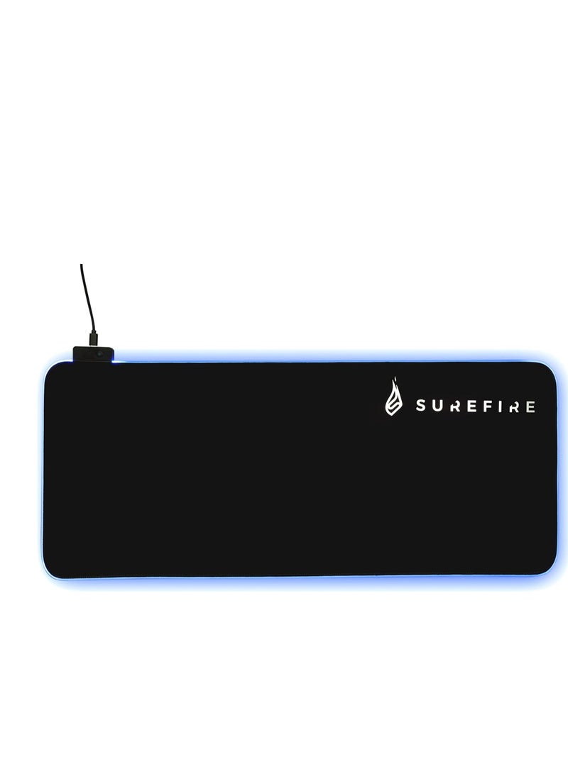 Surefire Silent Flight RGB-680 gaming mouse pad I 680mmx280mmx3 mm I RGB mouse-pad I water-repellent & non-slip I microtextured fabric surface I gaming accessories I gaming pad I Verbatim - Image 1