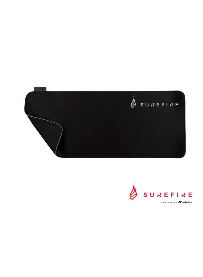 Surefire Silent Flight RGB-680 gaming mouse pad I 680mmx280mmx3 mm I RGB mouse-pad I water-repellent & non-slip I microtextured fabric surface I gaming accessories I gaming pad I Verbatim - Image 2
