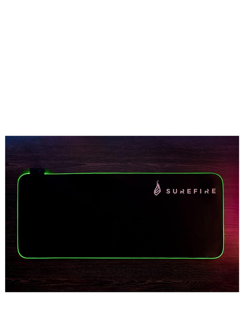 Surefire Silent Flight RGB-680 gaming mouse pad I 680mmx280mmx3 mm I RGB mouse-pad I water-repellent & non-slip I microtextured fabric surface I gaming accessories I gaming pad I Verbatim - Image 4