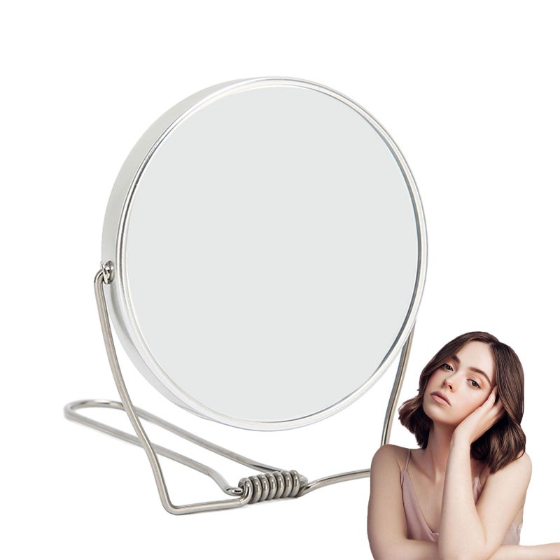 Betued Double Sided Vanity Mirror 360 Rotatable Makeup Mirror with Aluminum Frame and Stainless Steel Bracket - Image 2