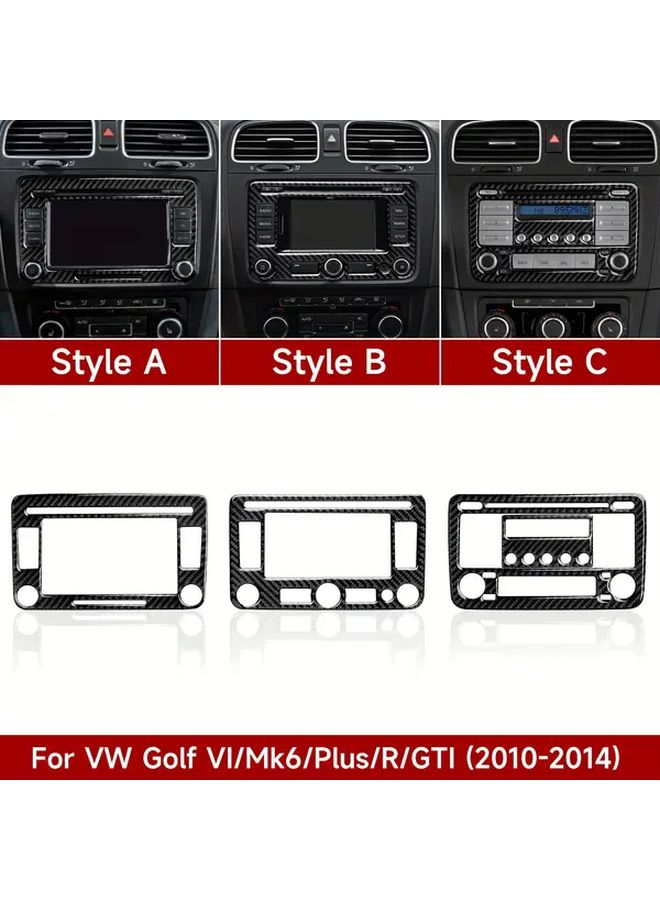 Carbon Fiber Dashboard Panel Sticker Decal Style B for VW Golf VI 2010-2014 - Image 1