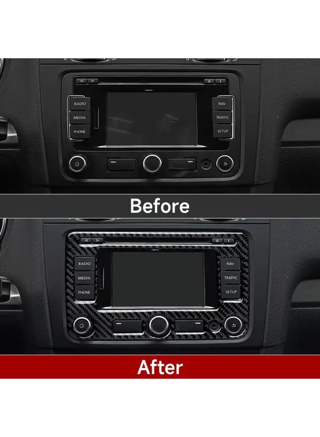 Carbon Fiber Dashboard Panel Sticker Decal Style B for VW Golf VI 2010-2014 - Image 4