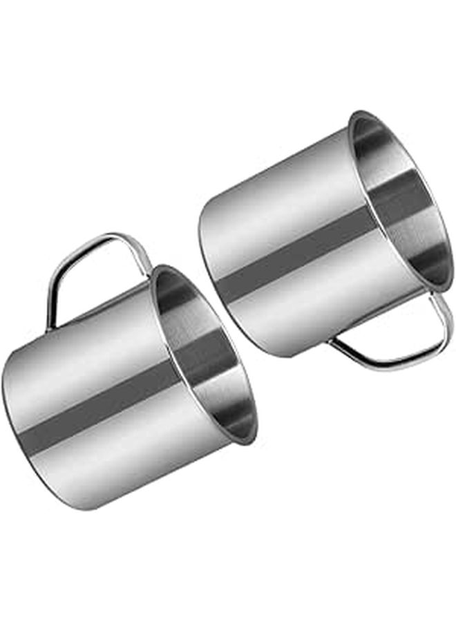 2 Pack Stainless Steel Water Mugs for Kids Camping Portable Toddler Cups - Image 1