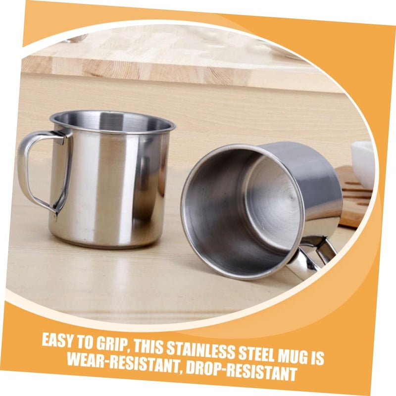 2 Pack Stainless Steel Water Mugs for Kids Camping Portable Toddler Cups - Image 5