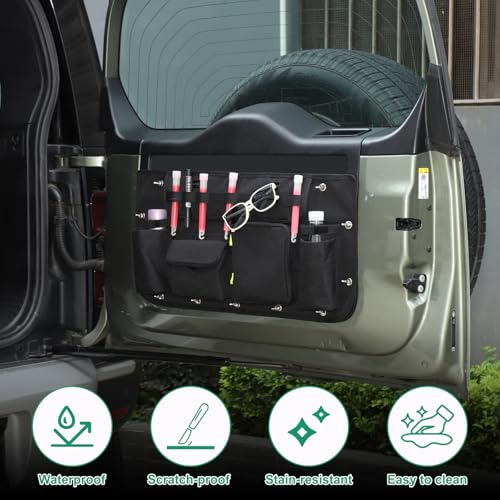 HIRUFAIT Trunk Organizer Compatible with Lnd Rover Defender 90110130 20202025 Accessories Oxford Cloth Tailgate Cargo Storage Bag with Pockets - Image 3