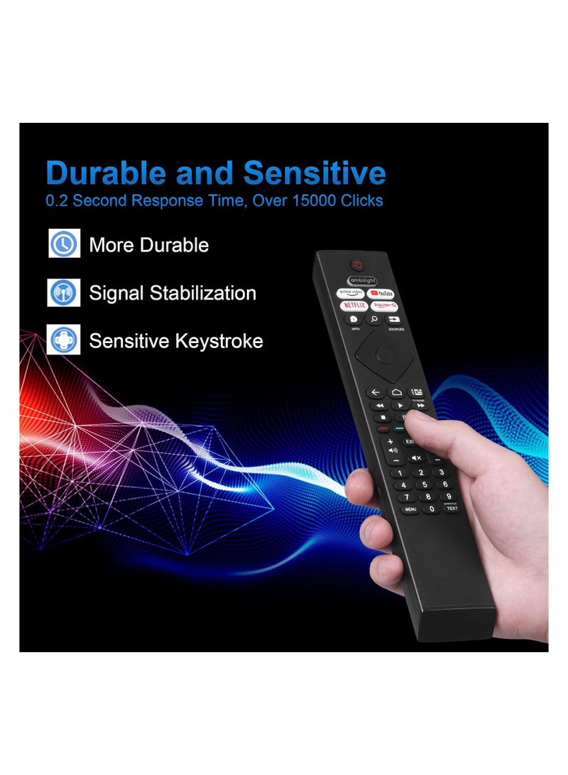 SmartGrist جهاز التحكم عن بعد SMARTGRIST، BRC0984501 لتلفاز Philips LCD LED الذكي سلسلة 7900 مع اتصال بالأشعة تحت الحمراء، مدى 15.0م، بطارية AAA، ضمان 360 يومًا - Image 3