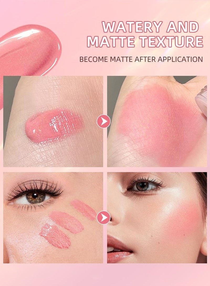 QiBest Star Diamond Liquid Face Blusher with Cushion Applicator Soft Cream Blush Makeup Silky Liquid Blusher Stick Long lasting Creamy for Blush Makeup  - Image 3
