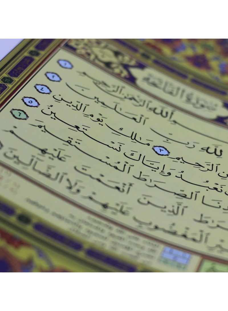 The Holy Quran, 122 pages, the entire Quran, suitable for the elderly, very clear and large font, large size 30 * 45 cm blue - Image 5