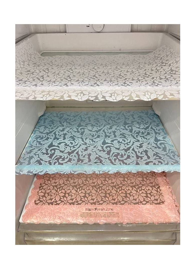 Generic - 4 Pcs Refrigerator Mats, Fridge Mats, Can Be Cut Refrigerator Pads, Fridge Pads, Vegetable Fruits Fresh Pad Drawer, Table Placemats Cabinet, Protective Pads, Shelves Drawer Mats, Multicolor - Image 1