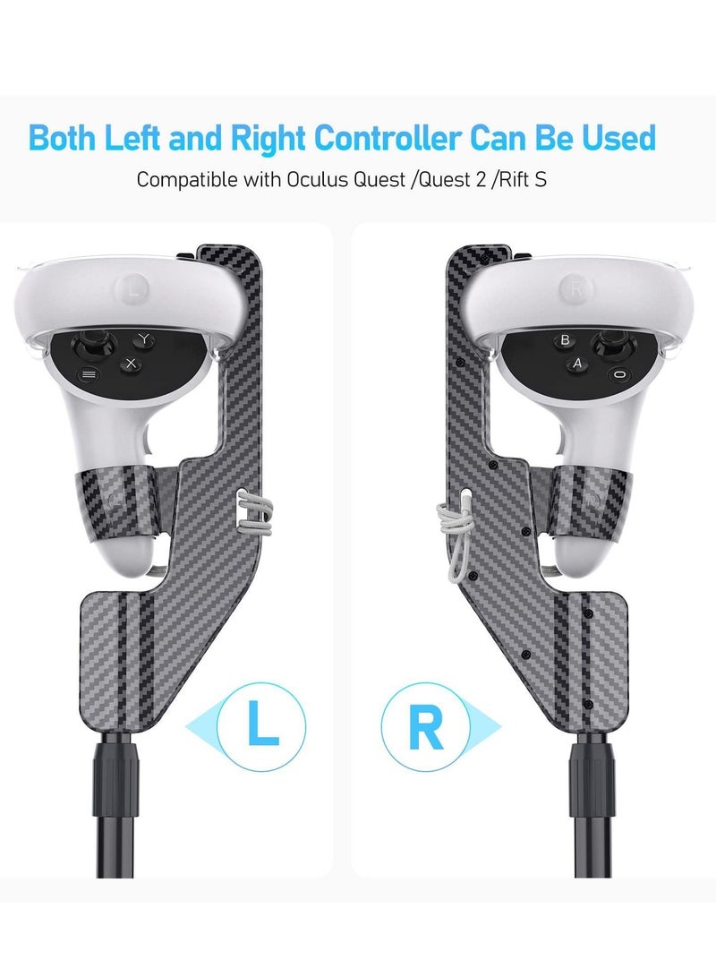Y&D VR Golf Club Extension for Oculus Quest 2 Adapter Grip Accessory with Controller Caps Bonus Carbon Fiber Attached to Enhance Immersive Gaming Experience  - Image 4