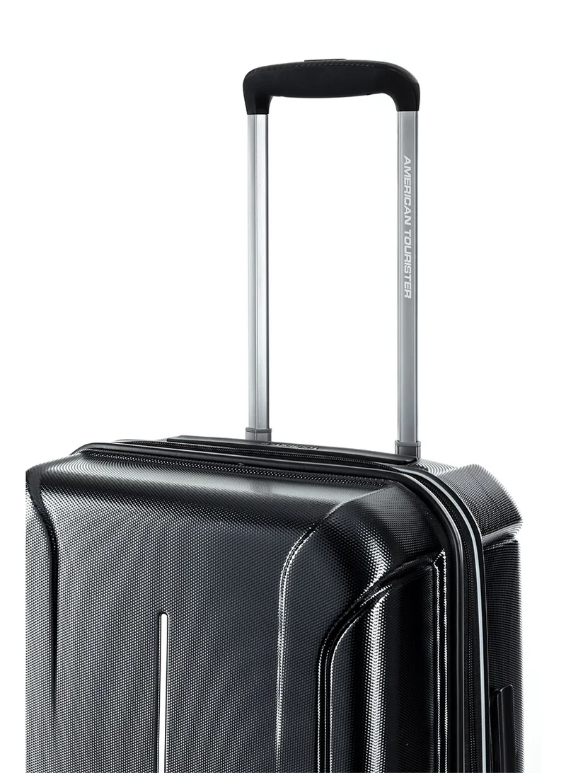 American Tourister Diamond Black Technum Suitcase, Check-In Size 86 cm / 33 inch, 4 Spinner Wheels, Hard Top, Polycarbonate, Diamond Black|DuoSaf™ Security Zipper|Dual Tube Pull Handle|Expandable|TSA Lock - 3 Years International Warranty  | Best Price UAE