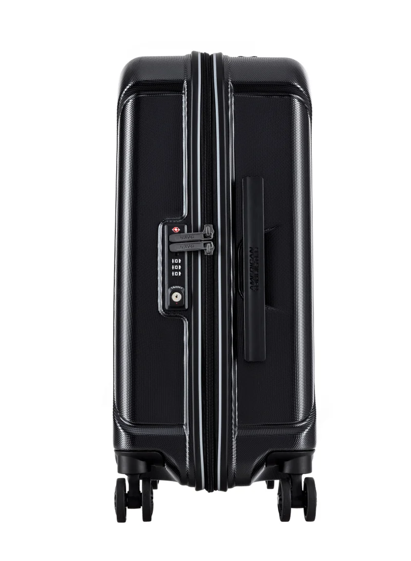 American Tourister Diamond Black Technum Suitcase, Check-In Size 86 cm / 33 inch, 4 Spinner Wheels, Hard Top, Polycarbonate, Diamond Black|DuoSaf™ Security Zipper|Dual Tube Pull Handle|Expandable|TSA Lock - 3 Years International Warranty  | Best Price UAE