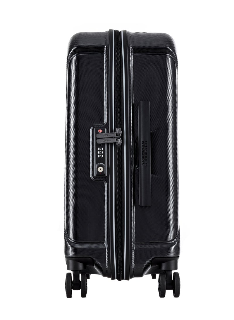 AMERICAN TOURISTER Technum Suitcase, Check-In Size 86 cm / 33 inch, 4 Spinner Wheels, Hard Top, Polycarbonate, Diamond Black|DuoSaf™ Security Zipper|Dual Tube Pull Handle|Expandable|TSA Lock - 3 Years International Warranty - Image 4
