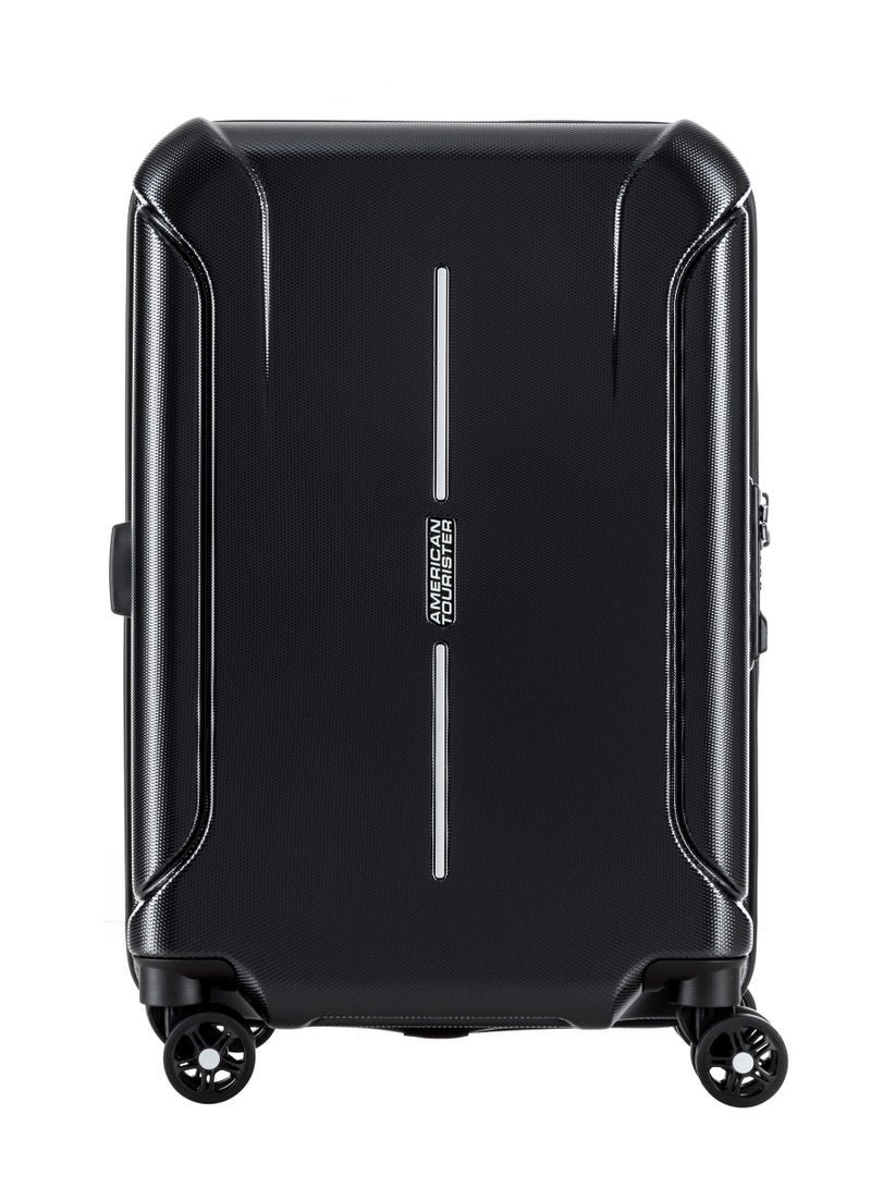 AMERICAN TOURISTER Technum Suitcase, Check-In Size 86 cm / 33 inch, 4 Spinner Wheels, Hard Top, Polycarbonate, Diamond Black|DuoSaf™ Security Zipper|Dual Tube Pull Handle|Expandable|TSA Lock - 3 Years International Warranty - Image 2