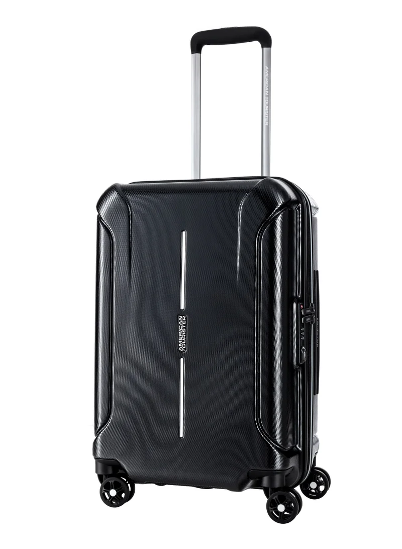 American Tourister Diamond Black Technum Suitcase, Check-In Size 86 cm / 33 inch, 4 Spinner Wheels, Hard Top, Polycarbonate, Diamond Black|DuoSaf™ Security Zipper|Dual Tube Pull Handle|Expandable|TSA Lock - 3 Years International Warranty  | Best Price UAE