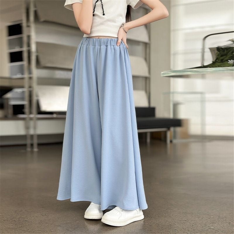 Girls' Wide-Leg Pants Summer New Children'S Thin Skirt Pants For Older Children Korean Style Loose Nine-Point Casual Fashion - Image 3
