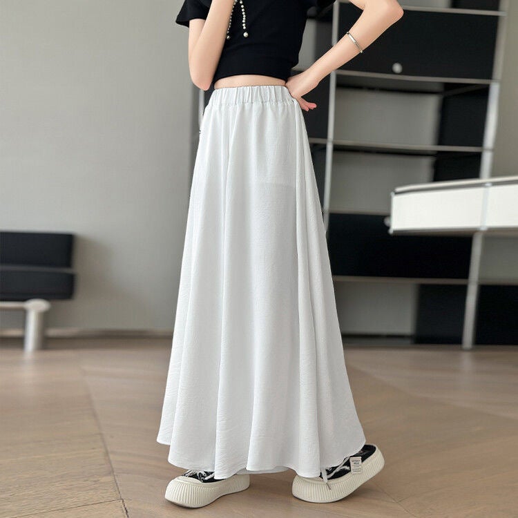 Girls' Wide-Leg Pants Summer New Children'S Thin Skirt Pants For Older Children Korean Style Loose Nine-Point Casual Fashion - Image 4
