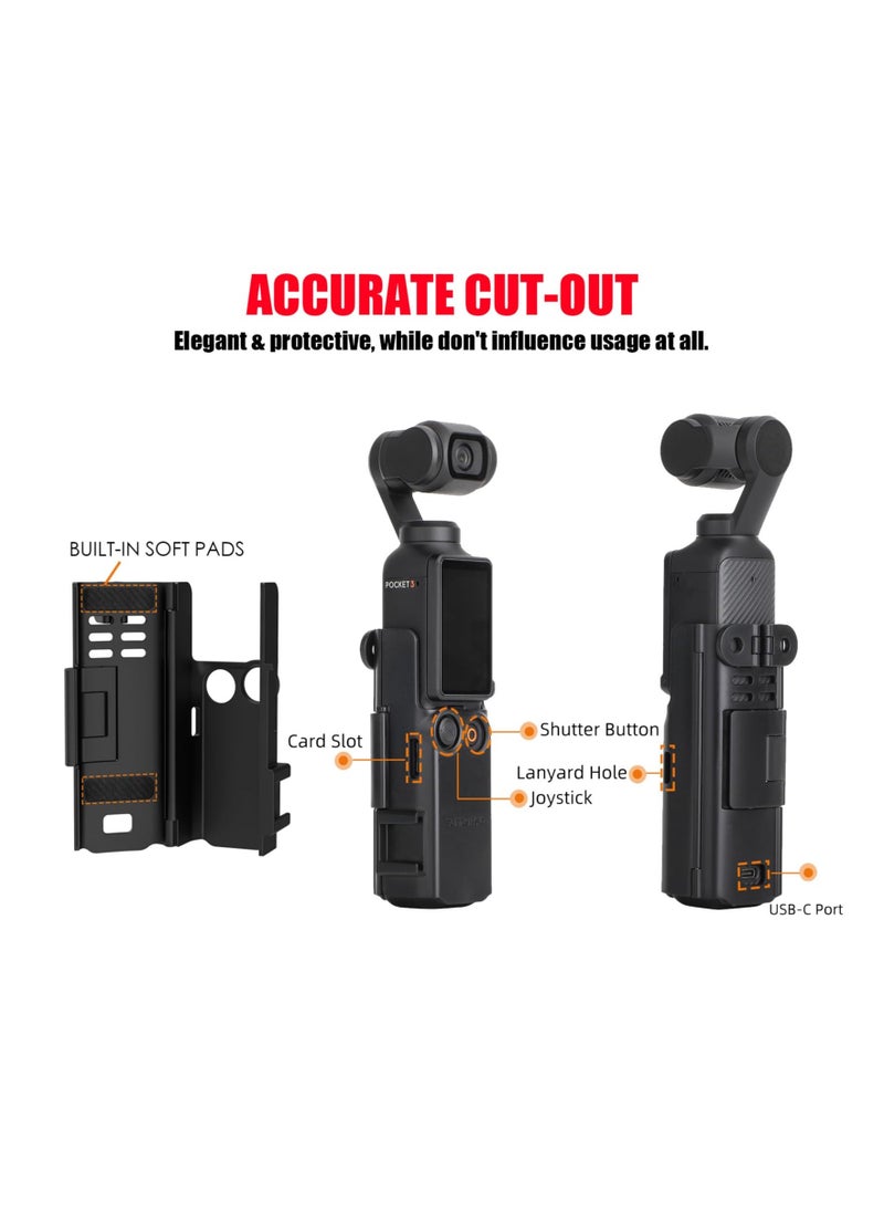 SYOSI SYOSI Camera Extension Adapter for DJI Osmo Pocket 3 Handle Frame Accessories Cold Shoe Light Microphone, Thread Connect Tripod Head Strap Bike Clamp Extension Rod  - Image 5