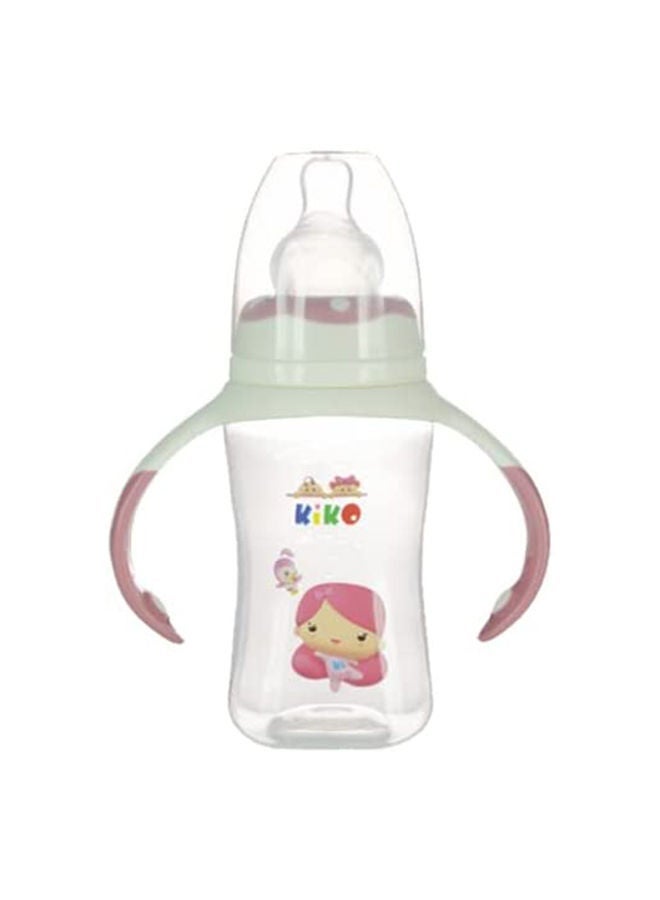 Kiko Feeding Bottle With Siliocne Nipple  125 Ml-Pink