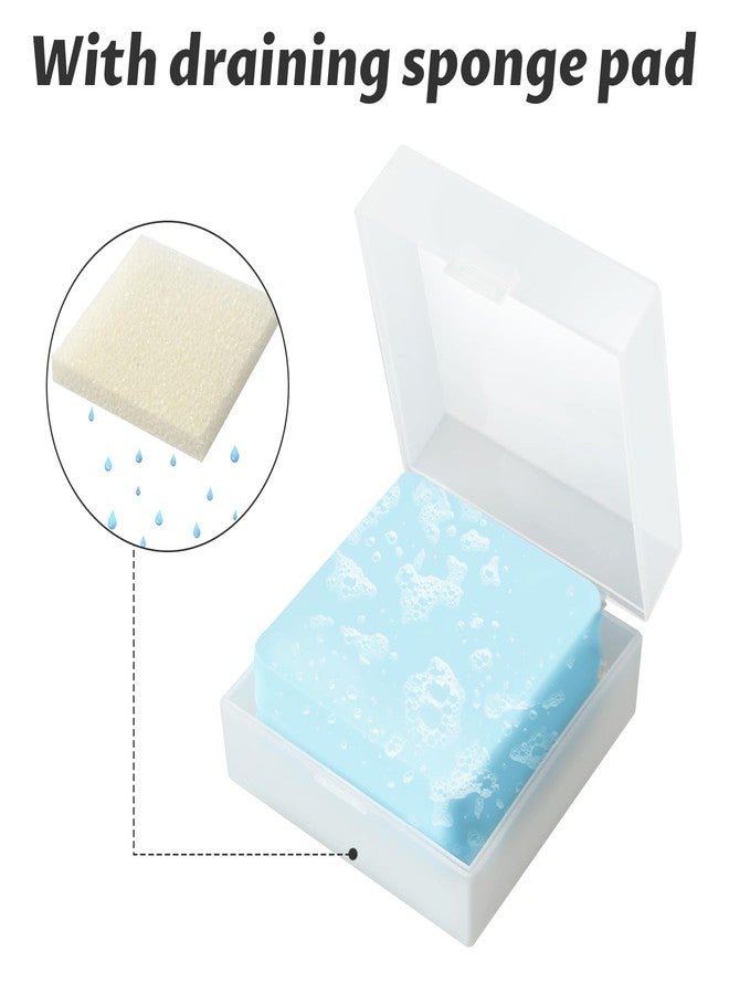 Qiuruoo 3 PCS Travel Soap Case for Dr Squatch Soap, Soap Holder Dish with Draining Pad, Portable Size Travel Essentials for Camping, Gym, Bathroom (Frosted Clear) - Image 5