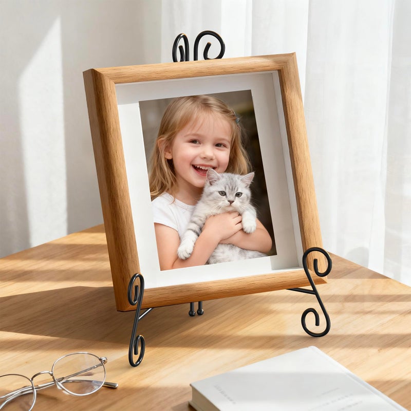 Hemylu Plate Stand  6 Inch Metal Plate Stands For Display 2 Pack  Black Iron Easel Stand Decorative Plate Holder For Picture Frame Photo Collectibles Book - Image 4