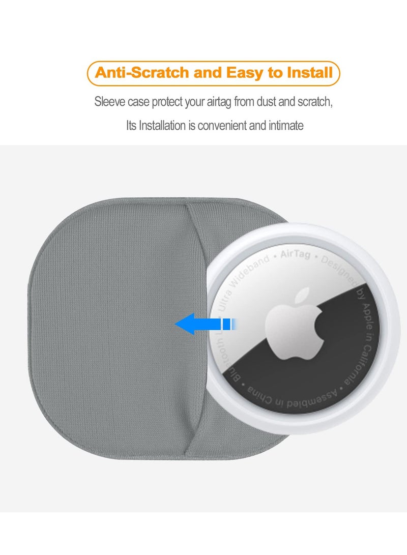 Excefore Airtag Holder Case Sticker Cover, 2 Pack Stick-On Mount Airtag Case Compatible with Apple Airtags for TV Remote Luggage Bike Car Laptop, Gray - Image 2
