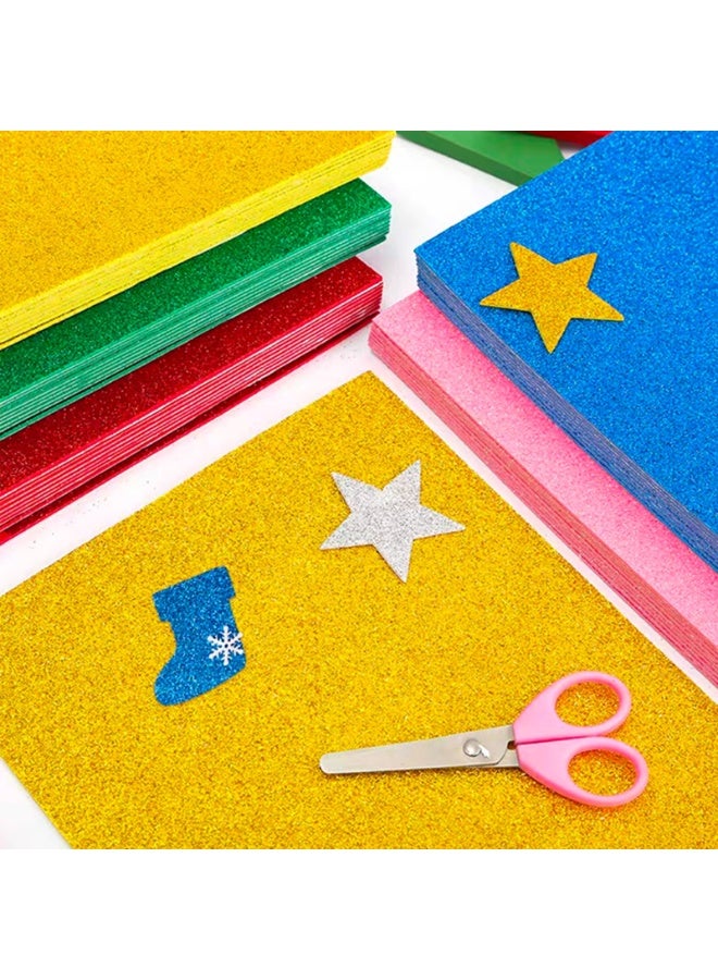 Generic 10 gold A4 size self-adhesive glitter card paper, sponge paper, DIY handmade creative gift making 20 * 30cm  - Image 2