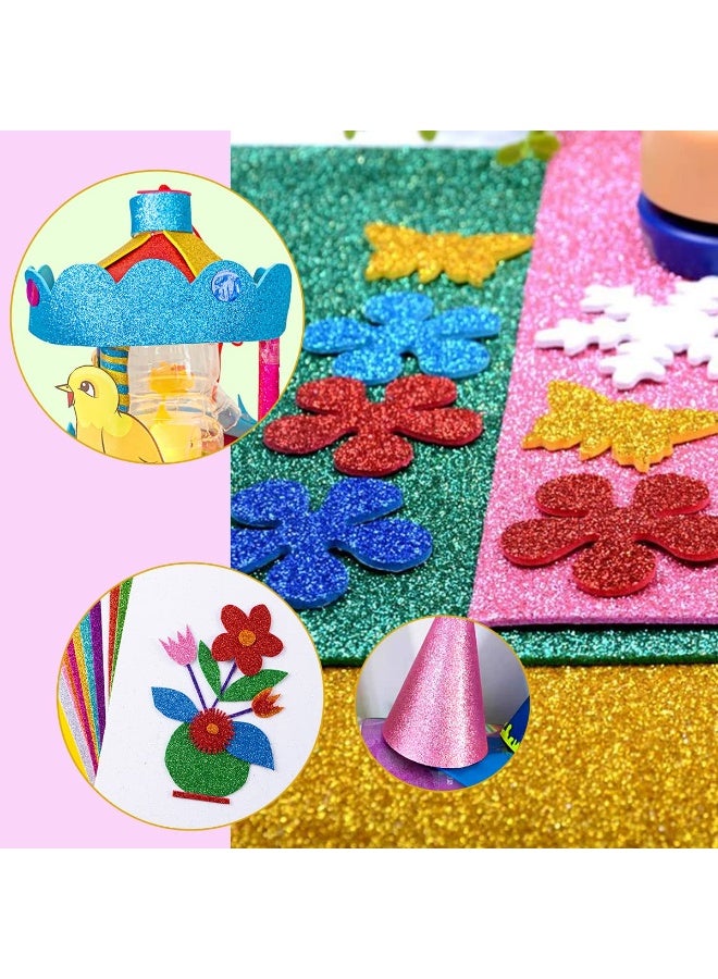 Generic 10 gold A4 size self-adhesive glitter card paper, sponge paper, DIY handmade creative gift making 20 * 30cm  - Image 4