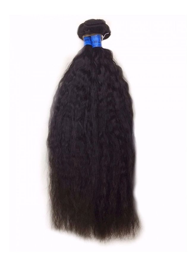 NIBEMINENT Long Wavy Hair Extension Black 24inch - Image 1