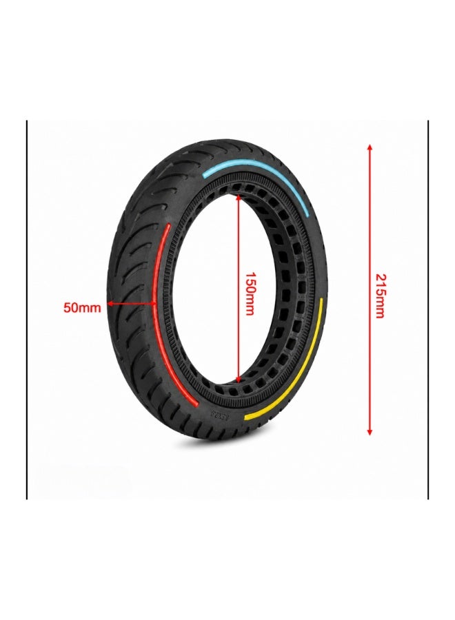 FUKUKAWA إطار صلب بتصميم خلية النحل مع خطوط ملونة مقاس 8.5 بوصة لسكوتر شاومي M365 وM365 Pro وPro 2 وScooter 3، إطار مطاطي بديل مقاوم للانزلاق والتآكل، مناسب للعجلة الأمامية والخلفية - Image 3