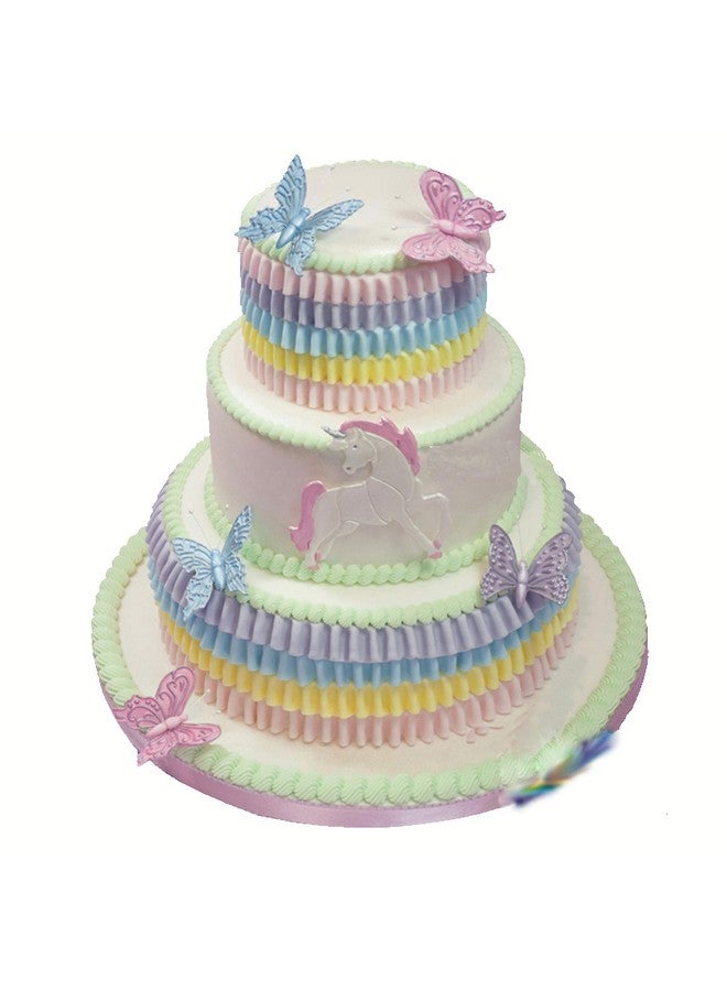 Hengke 2 Pieces Border Silicone Fondant Baking Cake Moldespleated Lace Waves Mold Forcake Decoratingsugarcraftchocolate Cupcake Topperpastrypolymer Clay Wax Making Crafting Projects - Image 3