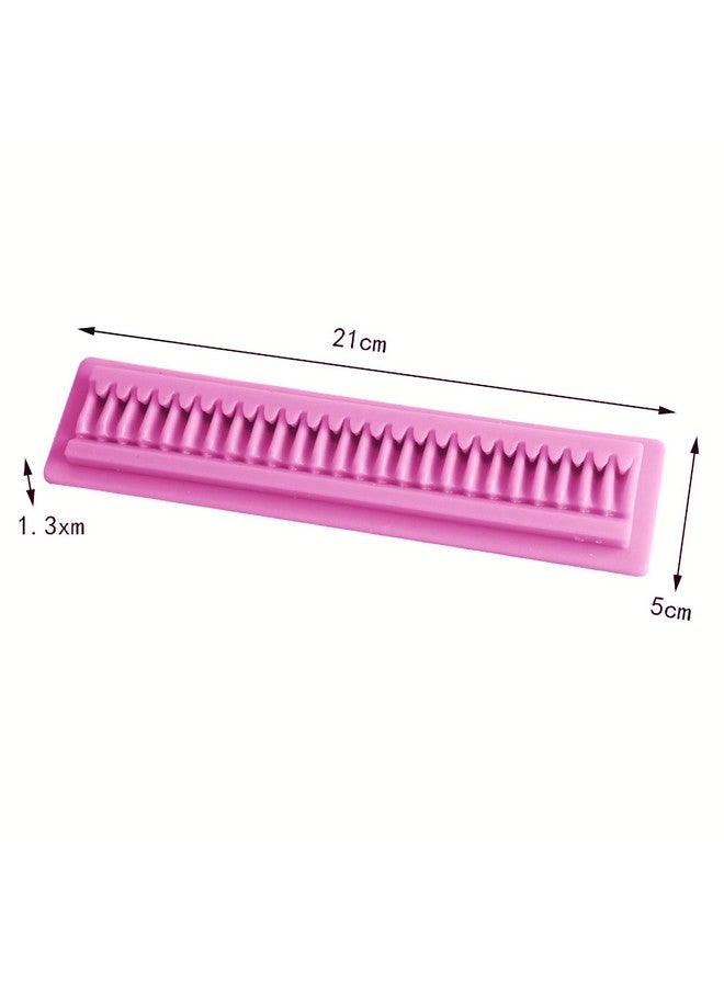 Hengke 2 Pieces Border Silicone Fondant Baking Cake Moldespleated Lace Waves Mold Forcake Decoratingsugarcraftchocolate Cupcake Topperpastrypolymer Clay Wax Making Crafting Projects - Image 2