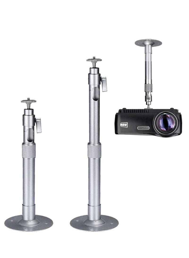 حامل بروجكتور للسقف، حامل بروجكتور عالمي، قاعدة تثبيت على الحائط مع ارتفاع قابل للتعديل، 3 مسامير - Image 1