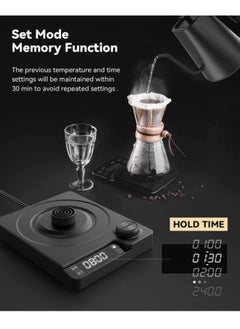 Super ZYouth Electric Gooseneck Coffee Kettle 1000ML, Smart Display Control Temperature Kettle, 1200 Power Rapid Heating Pour Over Kettle for Tea Coffee Brewing, Insulation Stainless Steel inner and Bottom, Black  - Image 3