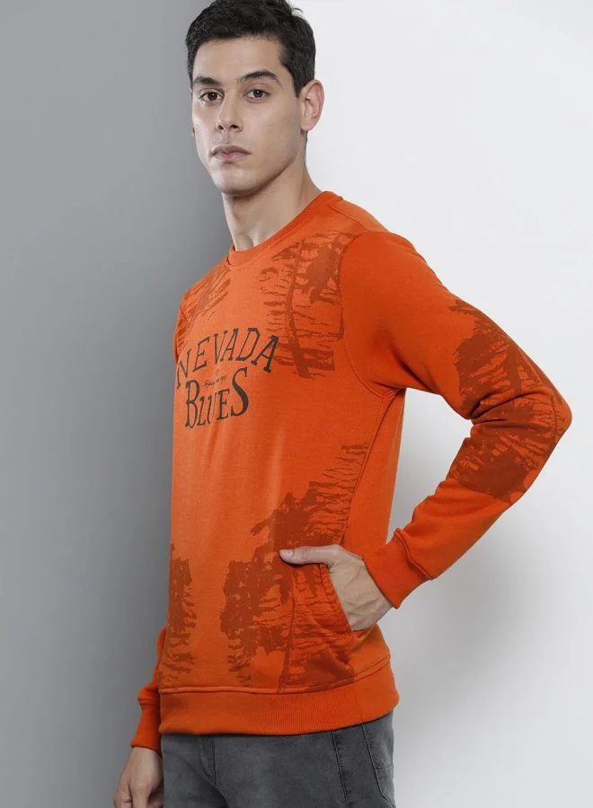 The Indian Garage Co  The Indian Garage Co Men Regular Fit Tropical Crew Neck Full Sleeves Sweatshirt  | Best Price UAE