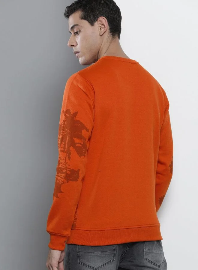 The Indian Garage Co  The Indian Garage Co Men Regular Fit Tropical Crew Neck Full Sleeves Sweatshirt  | Best Price UAE
