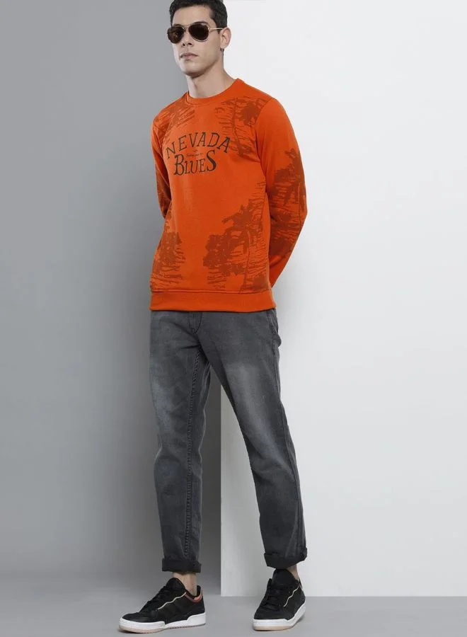 The Indian Garage Co  The Indian Garage Co Men Regular Fit Tropical Crew Neck Full Sleeves Sweatshirt  | Best Price UAE