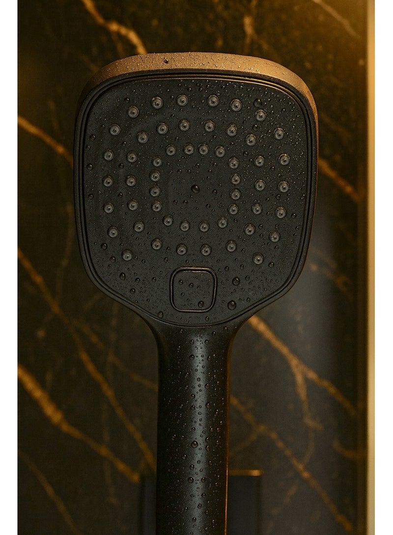 HESANIT Infinity Bathroom Hand Shower With Pipe 150cm And Fittings - Matte Black 7002HS MB - Image 3