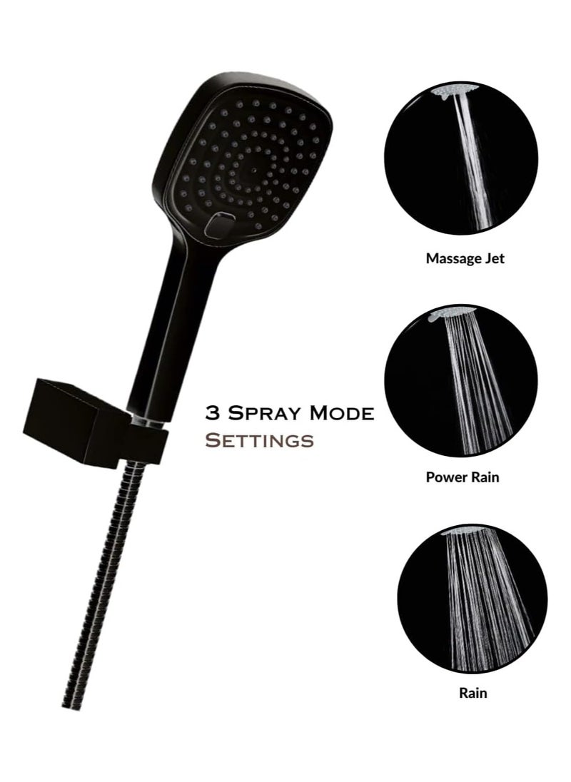 HESANIT HESANIT Infinity Bathroom Hand Shower With Pipe 150cm And Fittings - Matte Black 7002HS MB  - Image 2