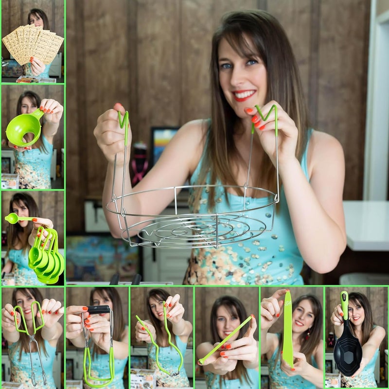 Supa Ant Canning Supplies Starter Kit- 10 pc Canner Accessories with Canning Rack for Jars, XL Ladle, Wide Mouth Jar Funnel, Jar Lifter and Wrench, Bubble Popper/Measurer, Lid Lifter, Kitchen Tongs - Image 3