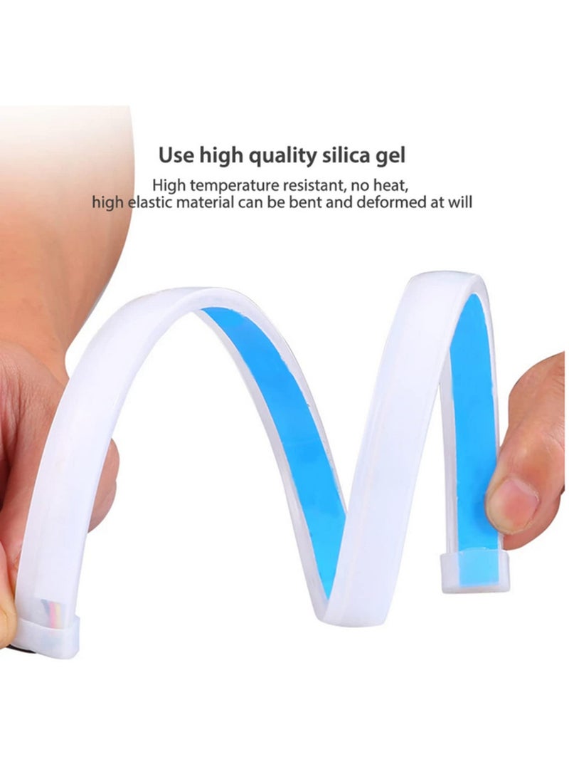 قطعتان 2 لمبة سيارة DRL ضوء النهار LED شريط مرن مصابيح أمامية تلقائية إشارة انعطاف بيضاء ضوء فرامل أصفر إضاءة متدفقة مقاوم للماء 12 فولت 60 سم - Image 2