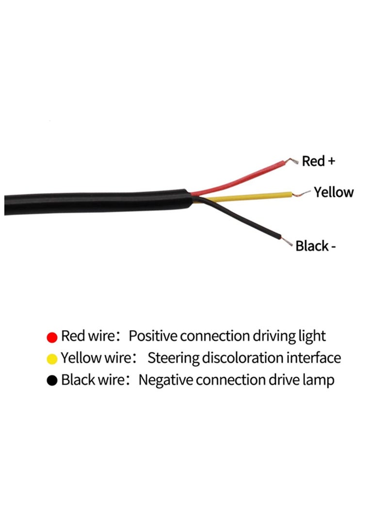 قطعتان 2 لمبة سيارة DRL ضوء النهار LED شريط مرن مصابيح أمامية تلقائية إشارة انعطاف بيضاء ضوء فرامل أصفر إضاءة متدفقة مقاوم للماء 12 فولت 60 سم - Image 4