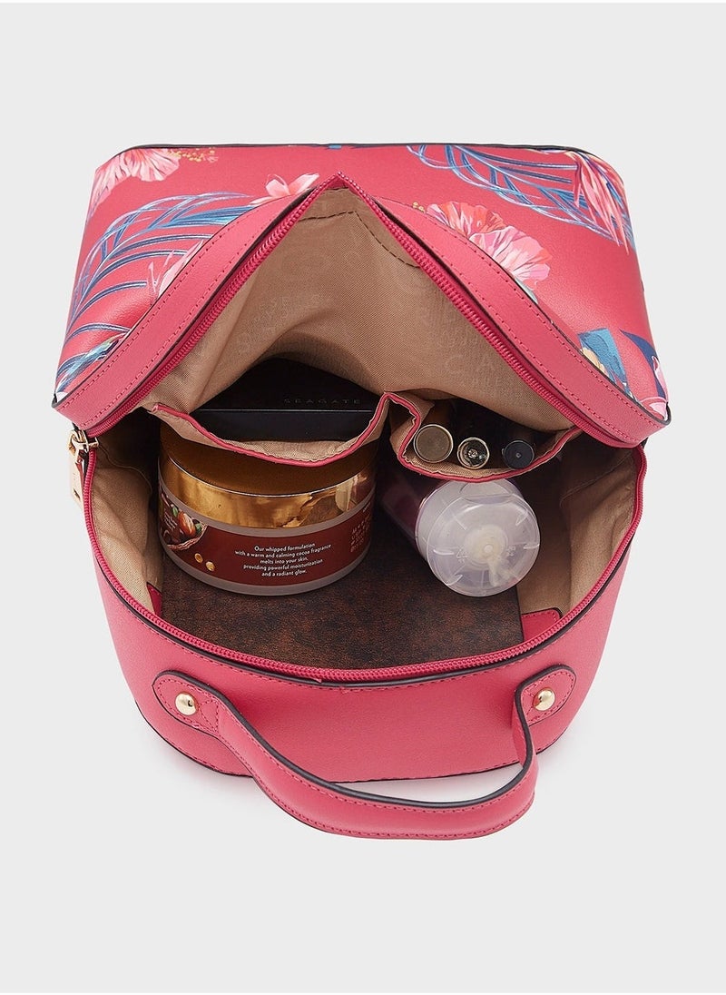 Caprese RENEE FASHION BACKPACK MEDIUM PINK | WOMEN'S STYLISH BACKPACK | THE KIARA COLLECTION - Image 4